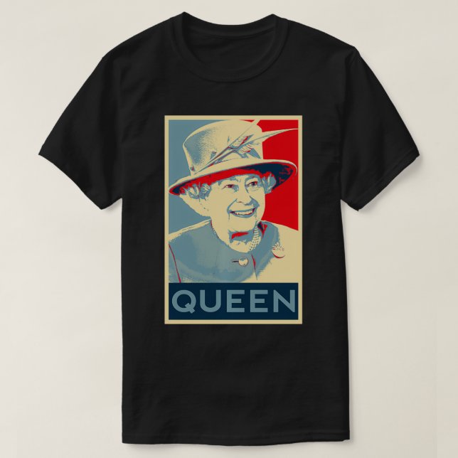 Camiseta Elizabeth Her Royal Highness Queen of England Pull (Frente do Design)