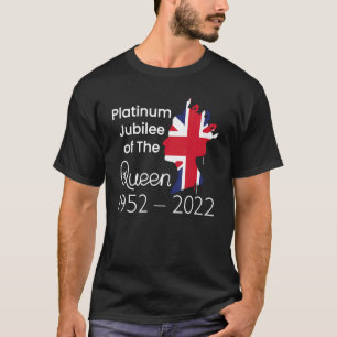 Camiseta Elizabeth Platinum Jubilee Queen Crown British Fl