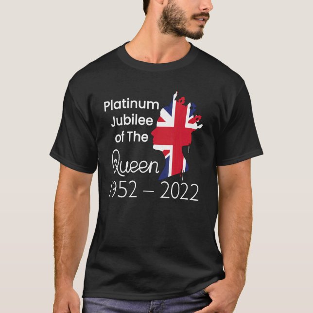 Camiseta Elizabeth Platinum Jubilee Queen Crown British Fl (Frente)