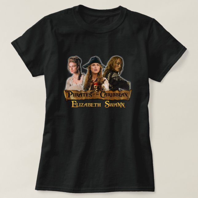 Camiseta Elizabeth Swann Pirates, do caribe (Frente do Design)