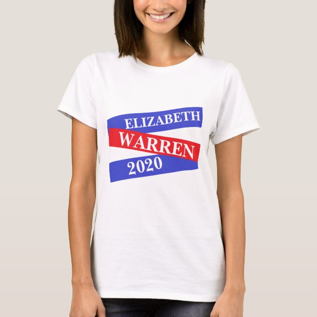 Camiseta Elizabeth Warren para o Presidente 2020 (Frente)