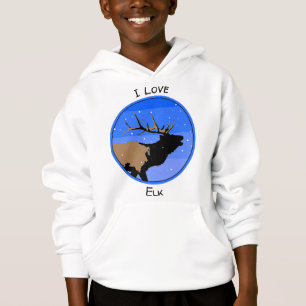 Camiseta Elk Bugling no inverno - Arte original da vida sel