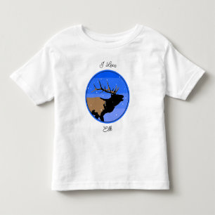 Camiseta Elk Bugling no inverno - Arte original sobre a vid