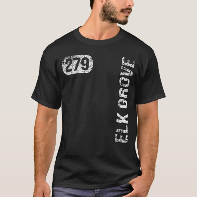 Camiseta Elk Grove California 279 Area Code Retro (Frente)