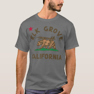 Camiseta Elk Grove California Flag Bear Surf CA Vinta