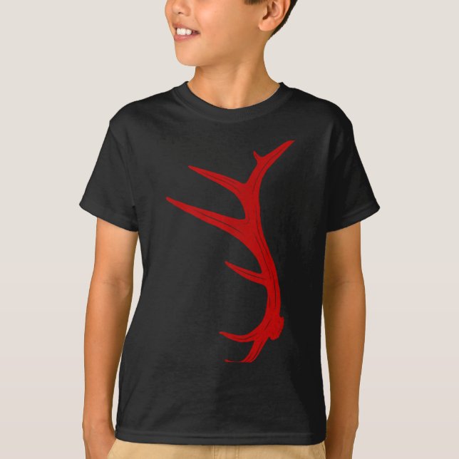 Camiseta Elk Hunting Bull Antler Shed  (Frente)