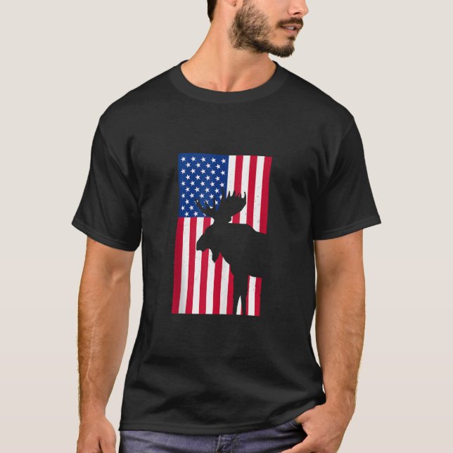 Camiseta Elk Hunting Bull Elk State Shape American Elk Hunt (Frente)