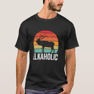 Camiseta Elk Hunting Elkaholic Hunters Funny Vintage Huntin