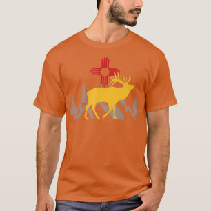 Camiseta Elk Hunting New Mexico Design Presente Para Archer