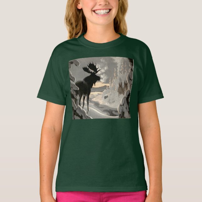 Camiseta Elk Misty Morning (Frente)