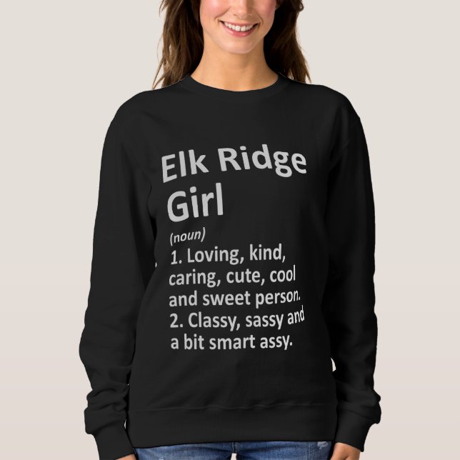 Camiseta Elk Ridge Girl Ut Utah Funny City Home Roots (Frente)