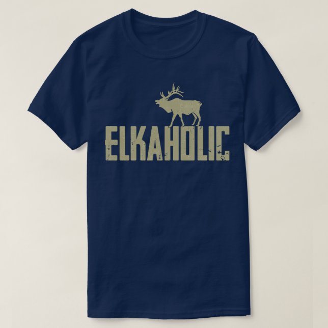 Camiseta Elkaholic Elk Hunting (Frente do Design)