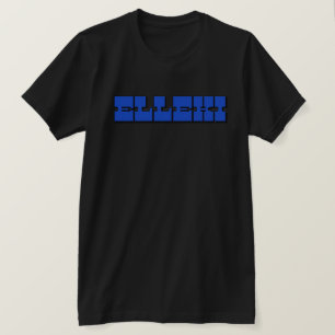 Camiseta Elleki Negrito (Azul/Preto)
