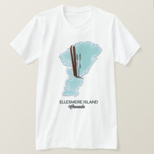 Camiseta Ellesmere Ilha Canada map poster