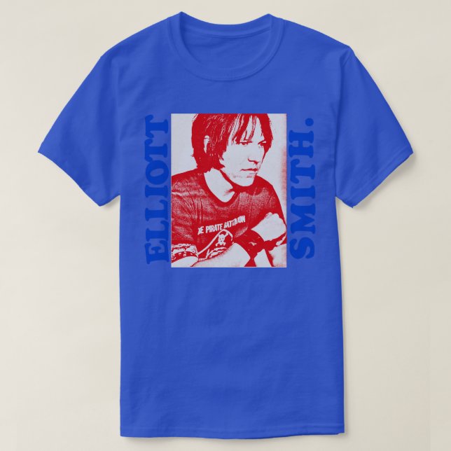 Camiseta Elliott Smith Retro Styled Fan Art Design (Frente do Design)