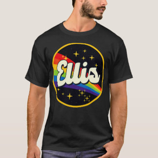 Camiseta Ellis Rainbow No Estilo De Vintagem Espacial