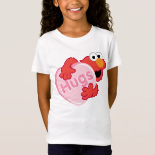 Camiseta Elmo "Abraços" Coração de Chocolate do Dia dos Nam