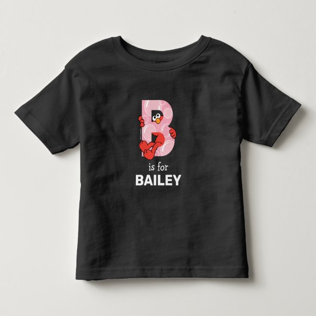 Camiseta Elmo Alfabeto | B Bolhas (Frente)