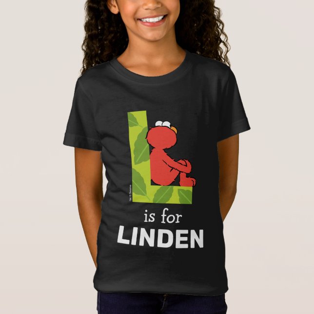 Camiseta Elmo Alfabeto | L Folha (Frente)