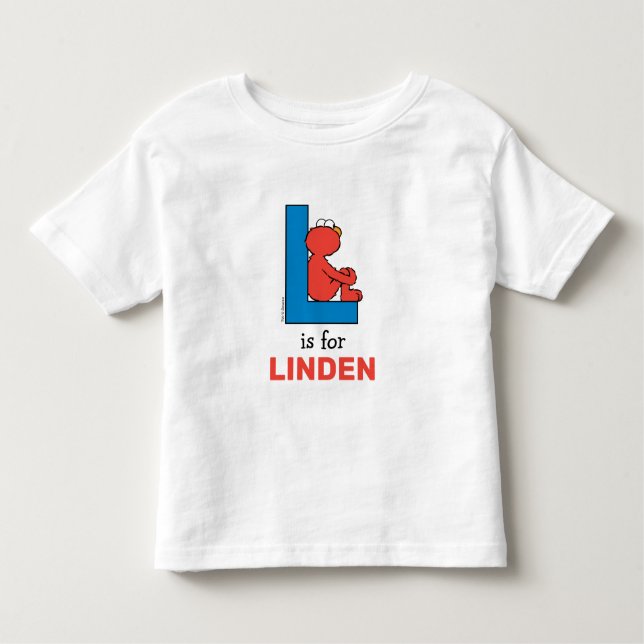 Camiseta Elmo Alphabet | Azul L (Frente)