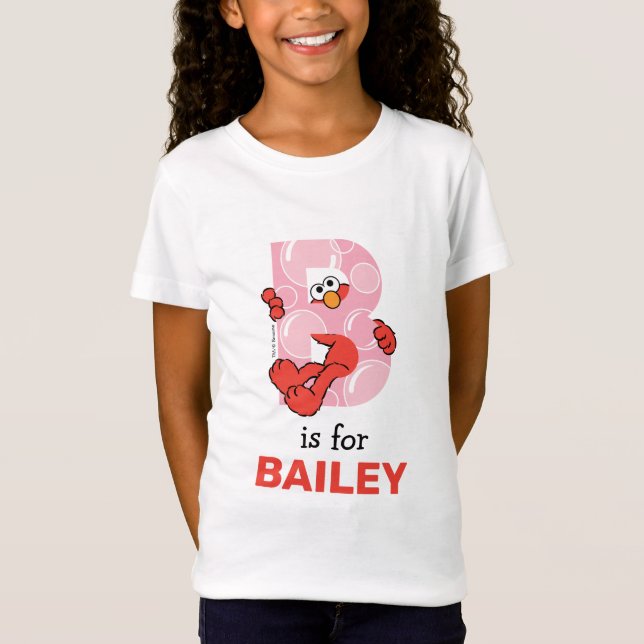 Camiseta Elmo Alphabet | B Bolhas (Frente)