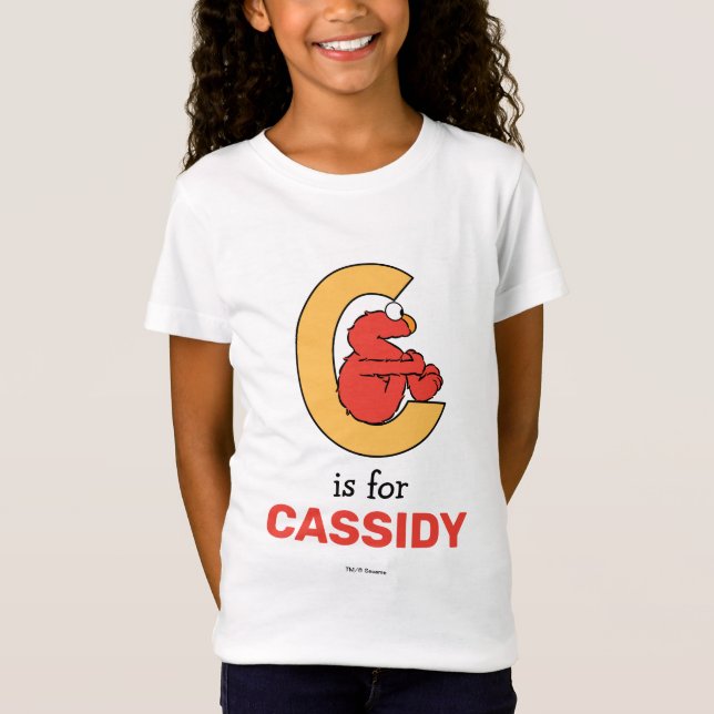 Camiseta Elmo Alphabet | C Laranja (Frente)