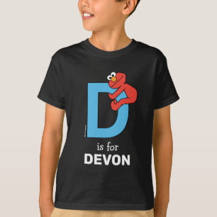 Camiseta Elmo Alphabet D Azul