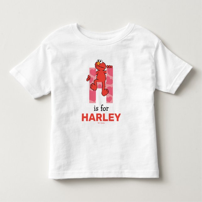 Camiseta Elmo Alphabet | H Corações (Frente)
