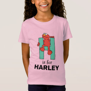 Camiseta Elmo Alphabet   H Verde