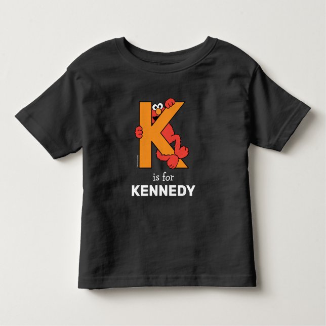 Camiseta Elmo Alphabet | K Laranja (Frente)