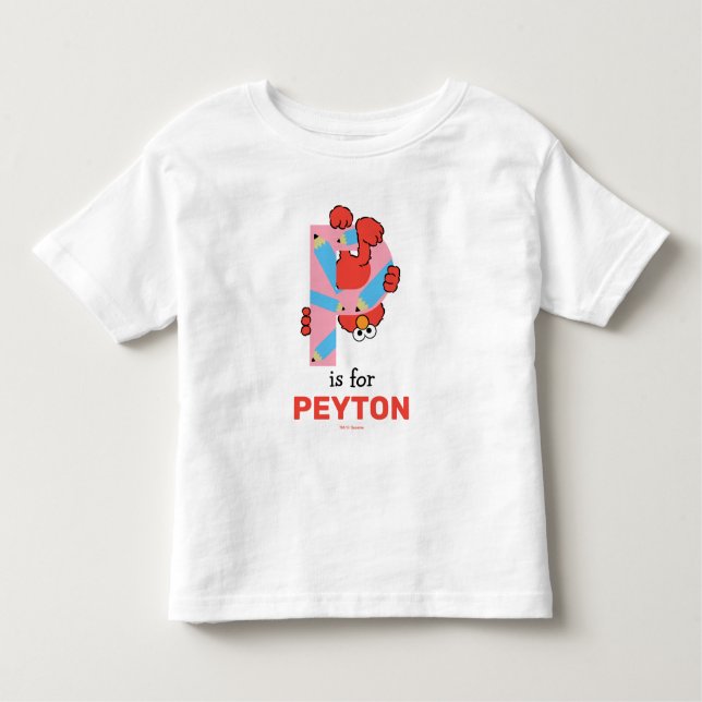 Camiseta Elmo Alphabet | Lápis P (Frente)
