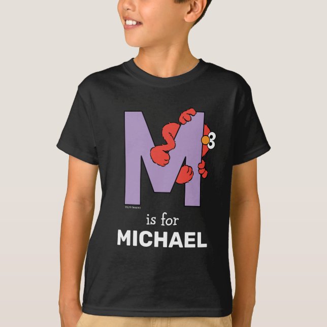 Camiseta Elmo Alphabet | M Roxo (Frente)