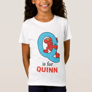 Camiseta Elmo Alphabet Q Azul