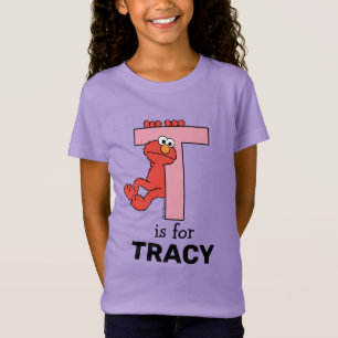 Camiseta Elmo Alphabet T Rosa