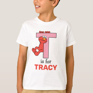 Camiseta Elmo Alphabet T Rosa