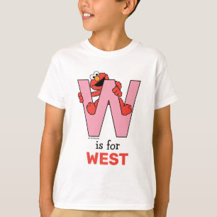 Camiseta Elmo Alphabet W Rosa