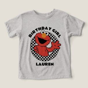 Camiseta Elmo Cheque a Rapariga de Aniversário da Sésame St