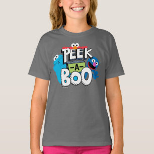 Camiseta Elmo, Cookie e Grover   Peek-a-Boo