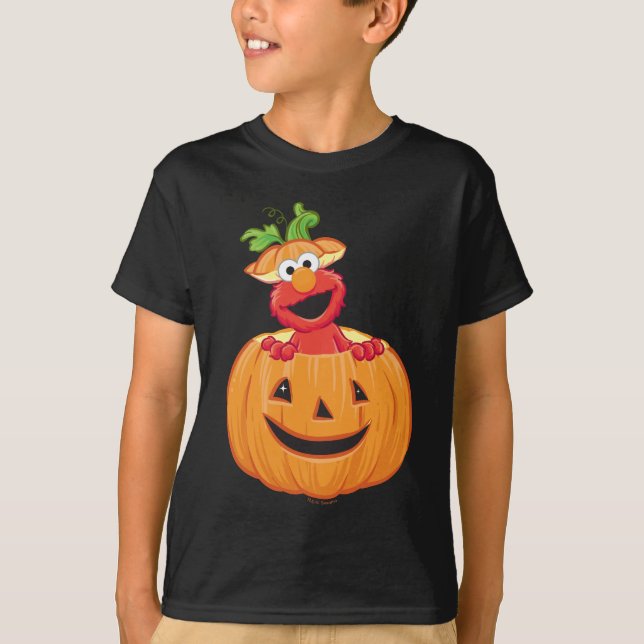 Camiseta Elmo | Halloween Jack-O-Lanterna (Frente)