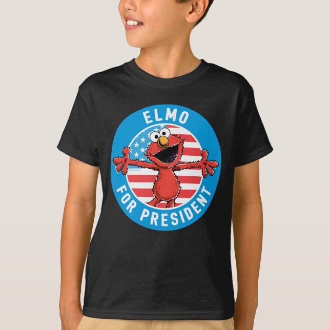 Camiseta Elmo para Presidente - Flag (Frente)