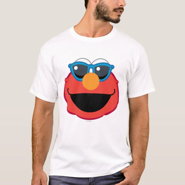 Camiseta Elmo  Rosto Sorridente com Óculos de Sol (Frente)