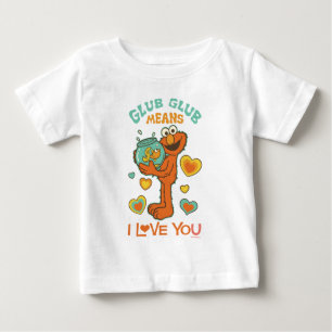 Camiseta Elmo segurando seu peixe dourado de estimação