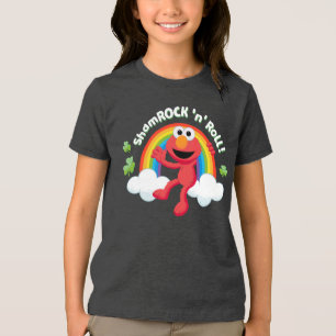 Camiseta Elmo   Shamrock 'n' Roll Rainbow