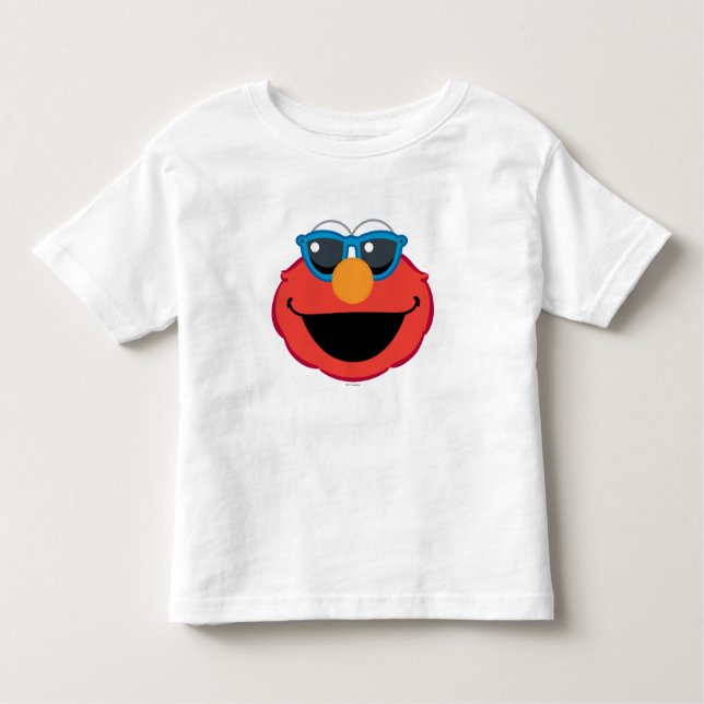 Camiseta Elmo Sorrindo Rosto com Óculos Solares (Frente)