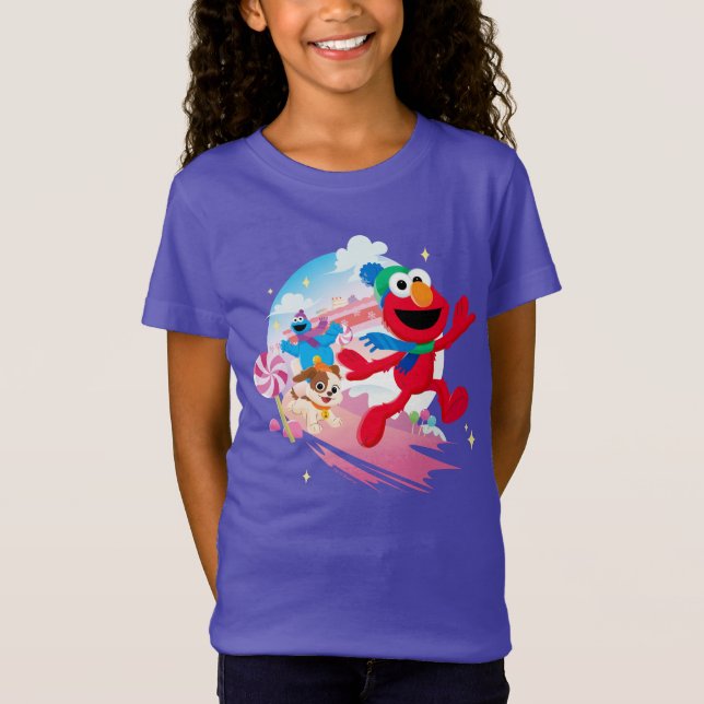 Camiseta Elmo, Tango & Cookie Monster | Melhor Natal Nunca (Frente)