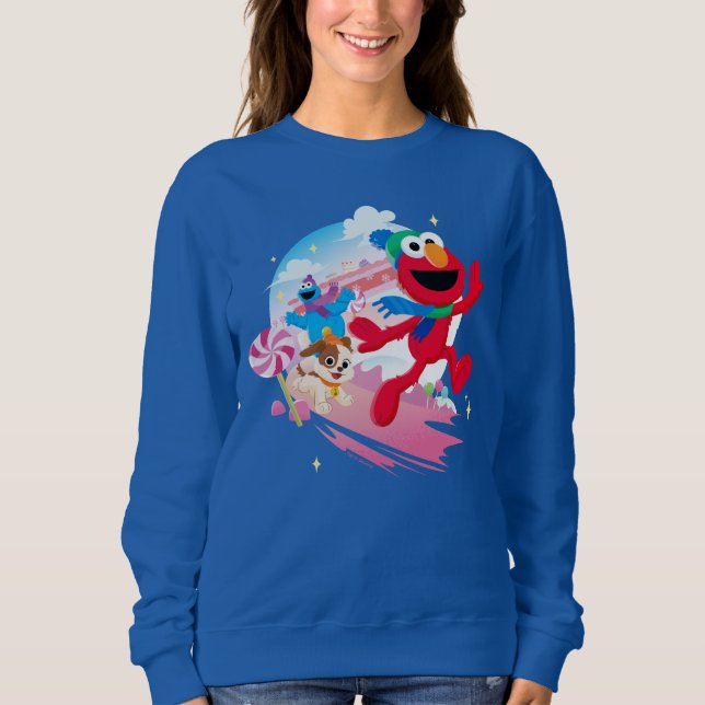 Camiseta Elmo, Tango e Cookie Monster | Melhor Natal de Tod (Frente)
