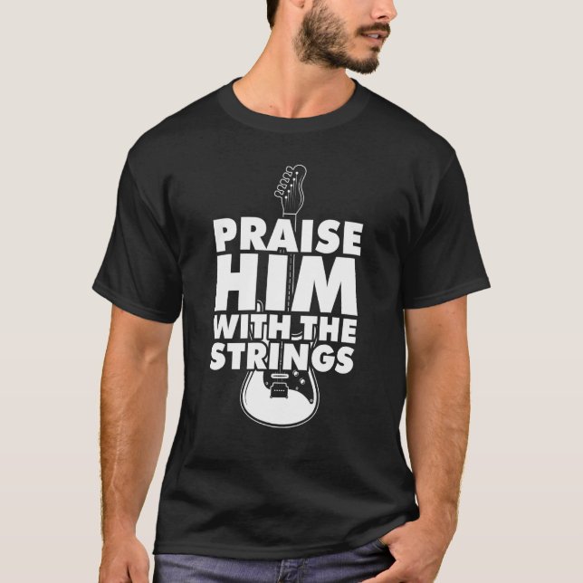Camiseta Elogia-O Com As Cordas Do Grea Player Roc (Frente)