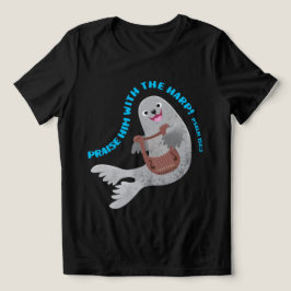 Camiseta Elogie a foca harpa fofa escritura bíblica versícu