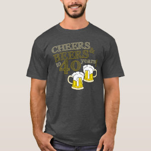Camiseta ELOGIOS & CERVEJAS a 40 anos! T do aniversário
