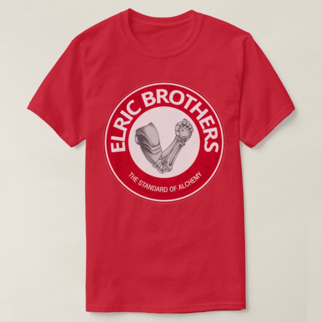 Camiseta Elric Brothers Parody Standard Of Alchemy (Frente do Design)